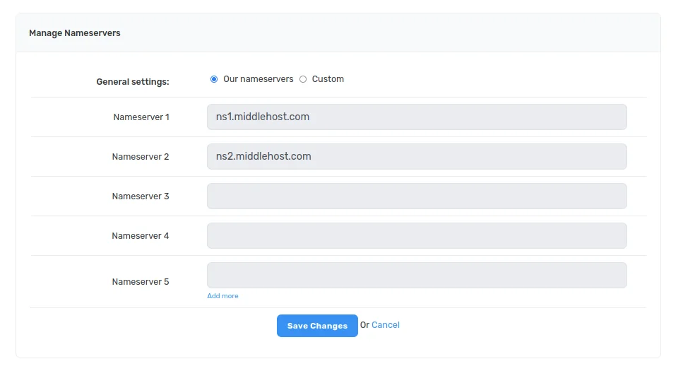 Chgange Nameservers widget.png