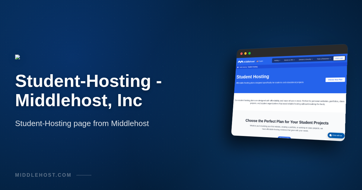 Hosting Study Student-Hosting - Middlehost, Inc